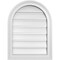 Ekena Millwork Round Top Surface Mount PVC Gable Vent: Functional, w/ 2"W x 1-1/2"P Brickmould Frame, 18"W x 24"H GVPRT18X2402SF - alternate 1